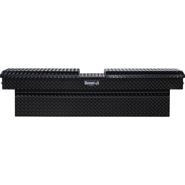 23x27x71 Inch Gloss Black Diamond Tread Aluminum Gull Wing Truck Box